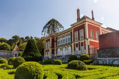 Lizbon, Portekiz 'in merkezindeki tarihi şehir sarayı ve bahçesinin güzel manzarası