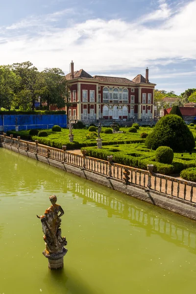 Beautiful View Old Historic City Palace Building Garden Central Lisbon — Fotografia de Stock