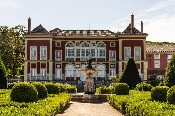 Beautiful View Old Historic City Palace Building Garden Central Lisbon — стокове фото