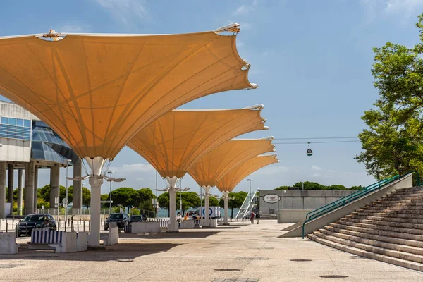Prachtig Uitzicht Modern Lissabon International Fair Gebouw Het Parque Das — Stockfoto