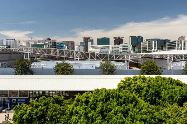 Beautiful View Modern Buildings Parque Das Nacoes Area Lisbon Portugal — Stock Photo, Image