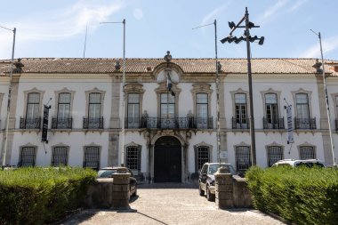 Lizbon, Portekiz 'in merkezindeki tarihi şehir müzesi binasının güzel manzarası