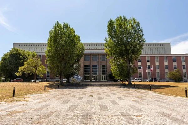 Prachtig Uitzicht Het Nationale Bibliotheekgebouw Het Centrum Van Lissabon Portugal — Stockfoto