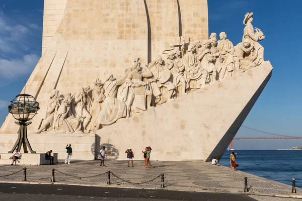 Hermosa Vista Monumento Histórico Los Descubrimientos Zona Belem Lisboa Portugal — Foto de Stock