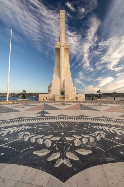 Hermosa Vista Monumento Histórico Los Descubrimientos Zona Belem Lisboa Portugal — Foto de Stock