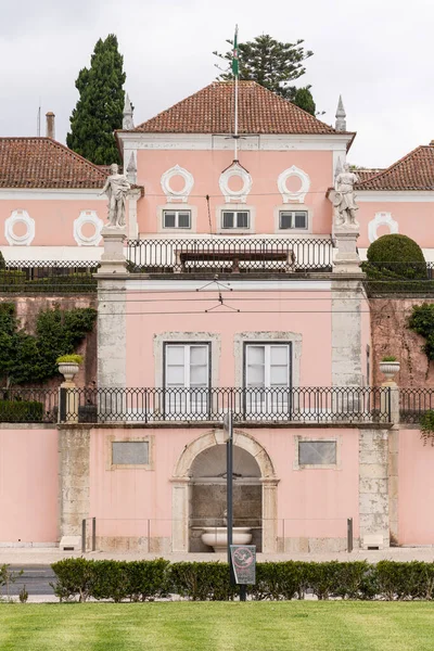Beautiful View Pink Old Historic City Buildings Central Lisbon Portugal — Stock Photo, Image