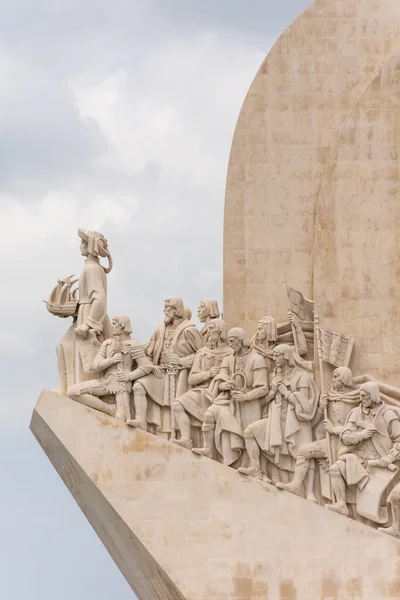 Bella Vista Sullo Storico Monumento Alle Scoperte Nella Zona Belem — Foto Stock