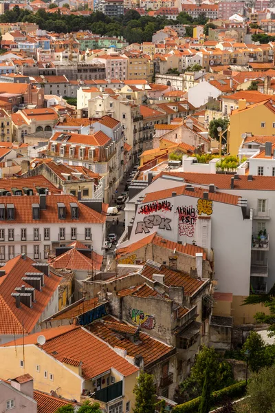 Schöner Blick Auf Alte Historische Gebäude Zentrum Von Lissabon Portugal — Stockfoto