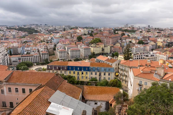 Schöner Blick Auf Alte Historische Gebäude Zentrum Von Lissabon Portugal — Stockfoto