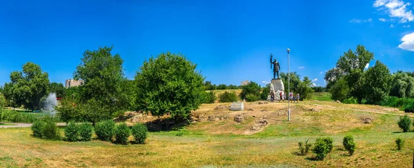 Zaporozhye Ukrajna 2020 Voznesenovsky Park Zaporozhye Ukrajna Egy Napos Nyári — Stock Fotó