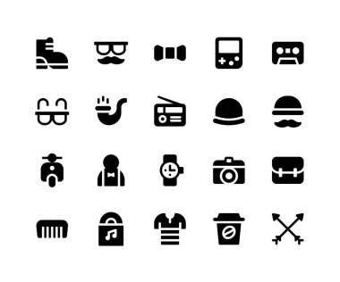 Hipster Glyph Simgeler