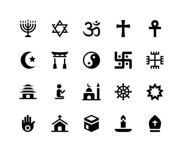 Religion Glyph Icons