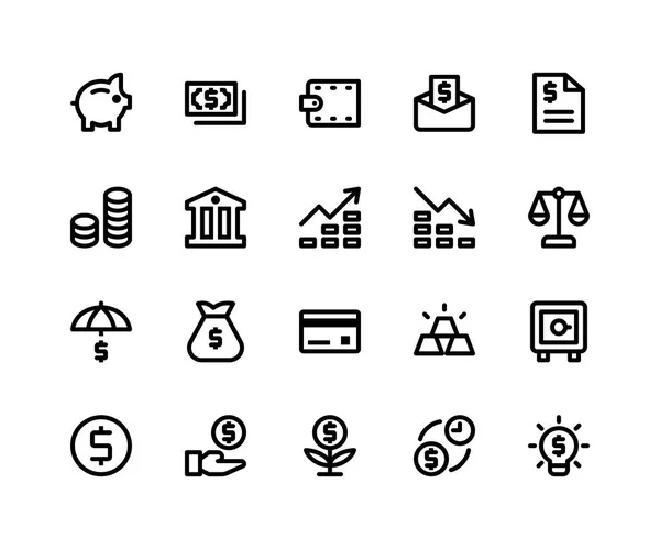 金融行アイコン — ストックベクタ