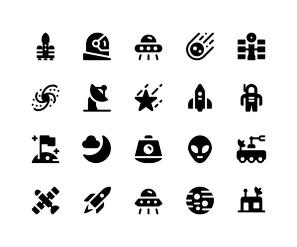Космические иконы — стоковый вектор