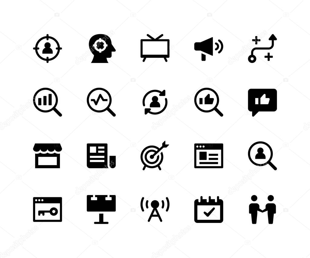 Marketing Glyph Icons