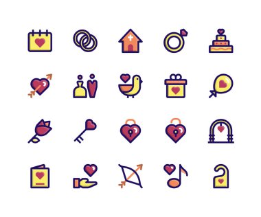 Düğün Dolgulu Hat Simgeleri