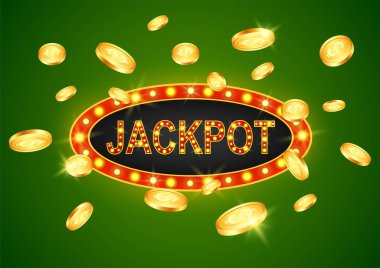 vektör çizim ikramiye kazanan ve yeşil arka plan.