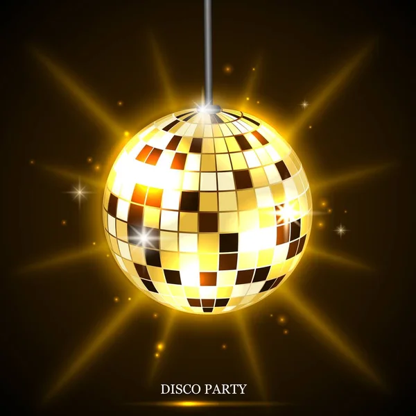 Disco Bal Achtergrond Vectorillustratie — Stockvector