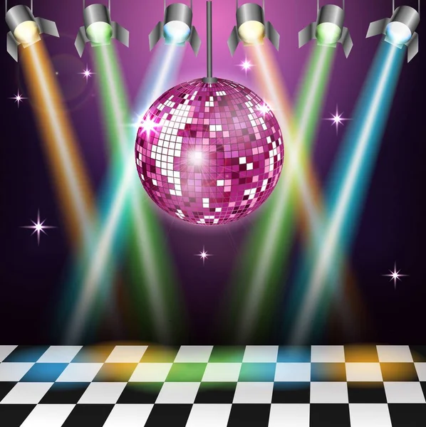 Disco Ball Background Vector Illustration — Stock Vector