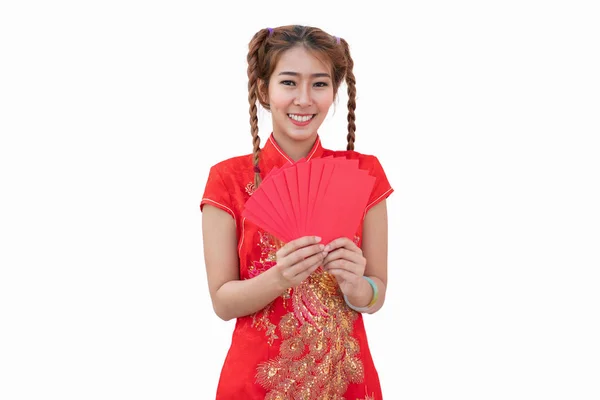 Азійська жінка в традиційному китайському вбранні. — стокове фото