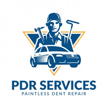 Paintless Dent Repair logosu, Pdr servis logosu, otomotiv şirketi