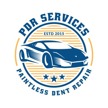 Paintless Dent Repair logosu, Pdr servis logosu, otomotiv şirketi