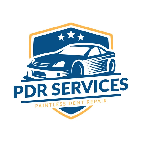 Paint nélküli Dent Repair logo, PDR szolgáltatás logó, autóipari vállalat — Stock Vector