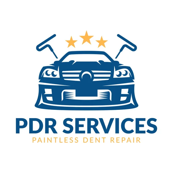 Paint nélküli Dent Repair logo, PDR szolgáltatás logó, autóipari vállalat — Stock Vector