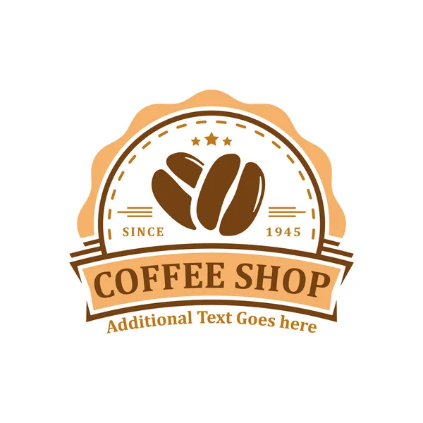 Logo kawy, etykieta na etykiecie kawy wektorowej lub emblemat na białym tle, kawiarnia — Wektor stockowy