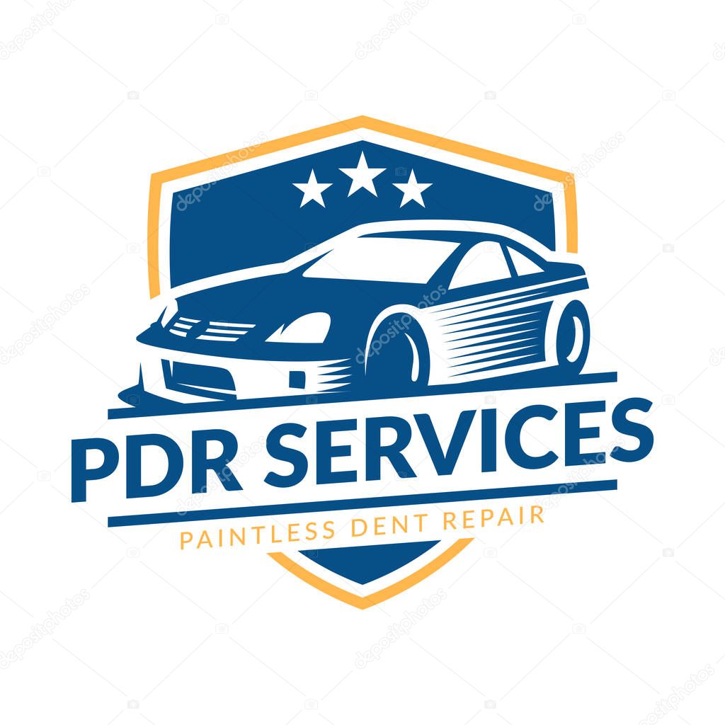 Paintless Dent Repair logo, PDR service logo, automotive company