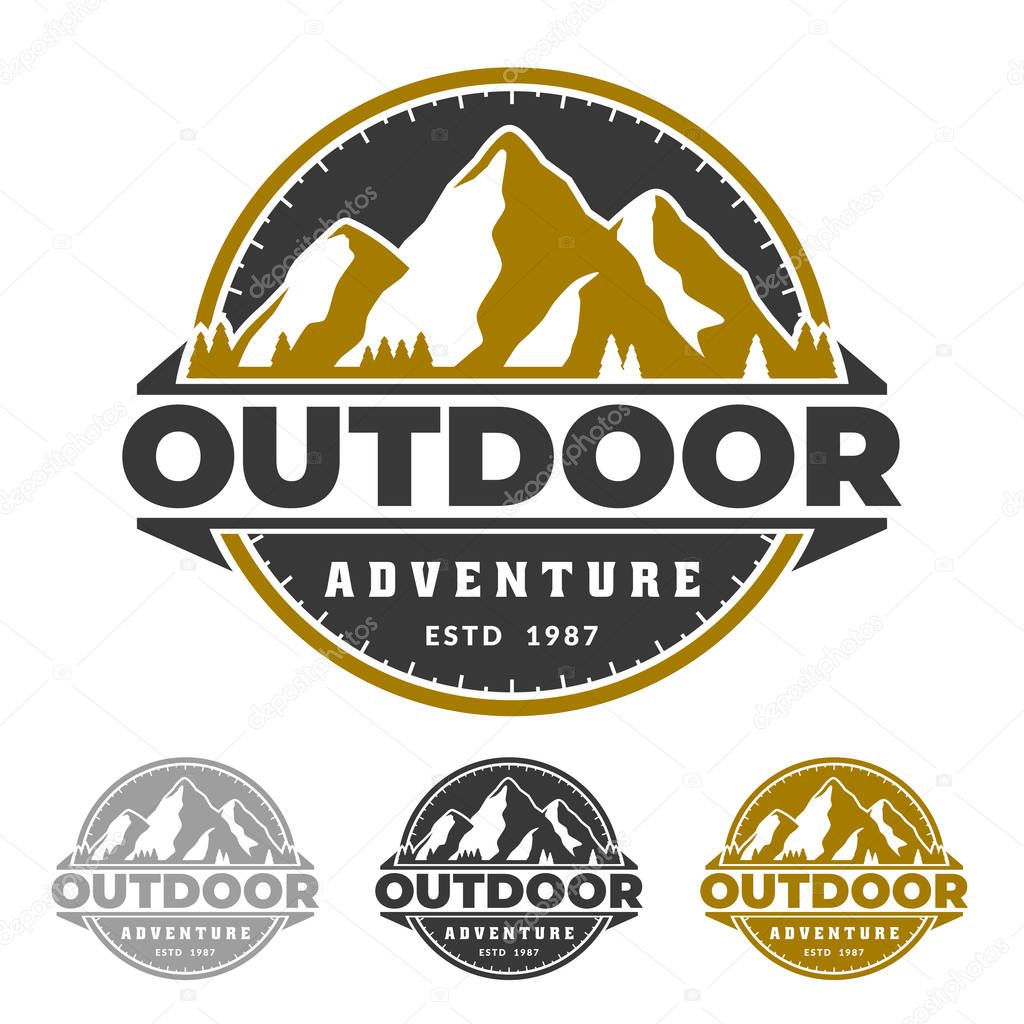 Adventure logo emblem, mountain logo emblem, outdoor life