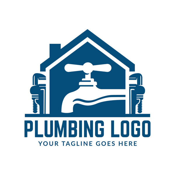 Plumbing logo template, easy to customize