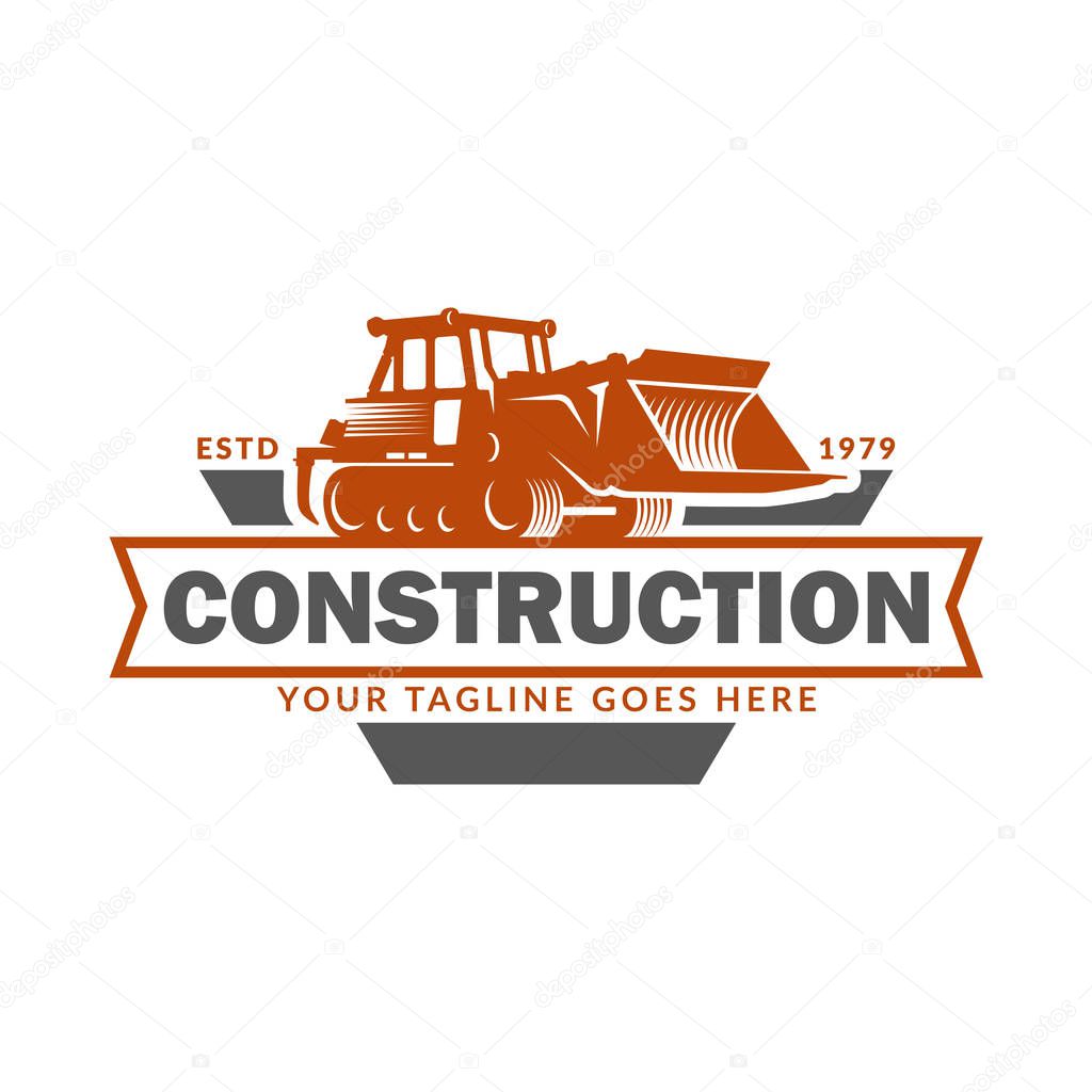 Construction logo template, suitable for construction company brand, vector format and easy to edit