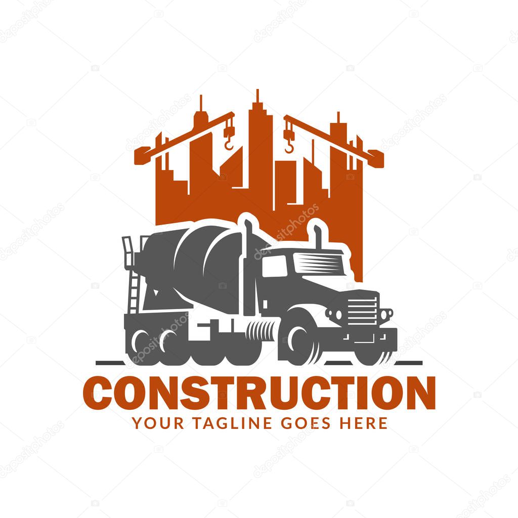 Construction logo template, suitable for construction company brand, vector format and easy to edit