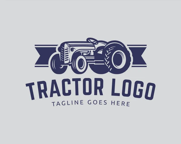 Traktor logo sablon, Farm logo vektor — Stock Vector