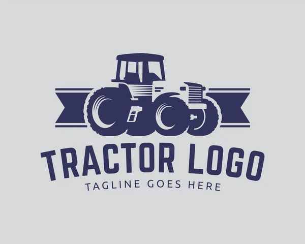 Plantilla de logotipo del tractor, vector de logotipo de granja — Archivo Imágenes Vectoriales