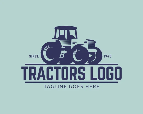 Plantilla de logotipo del tractor, vector de logotipo de granja — Archivo Imágenes Vectoriales