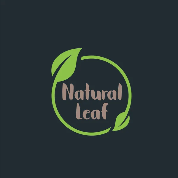 Természetes levél, Leaf logo design sablon, könnyen testreszabható. — Stock Vector