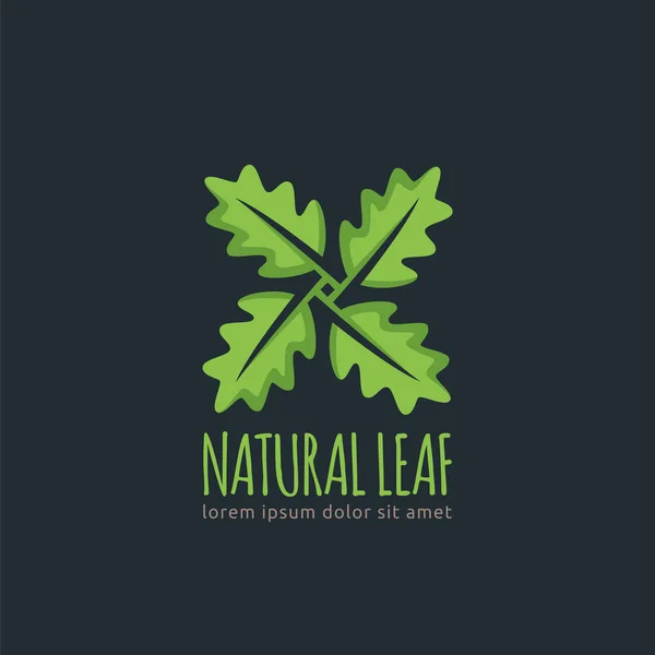 Natural Leaf, șablon de design al logo-ului Leaf, ușor de personalizat . — Vector de stoc