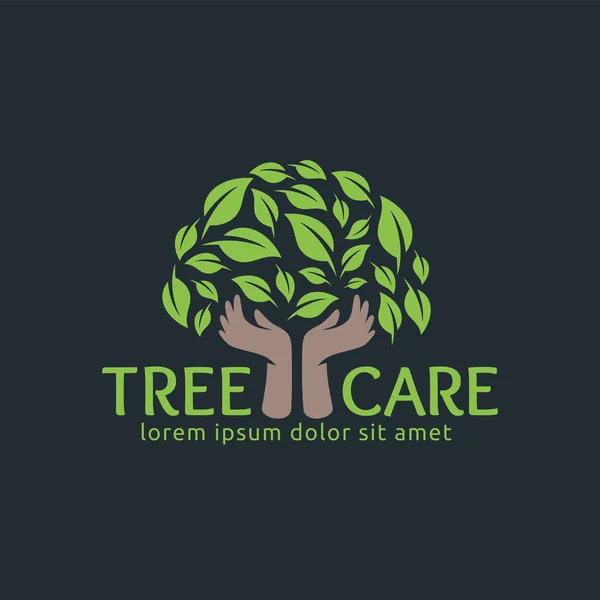 Tree Care, дизайн логотипа Leaf соблазнительный, легко хранится . — стоковый вектор