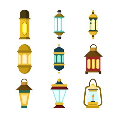 Çeşitli Asılan Fener Vektör Resmetme Grafik Tasarım Ayarları