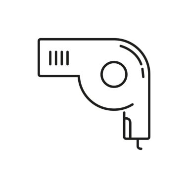 Saç Kurutma Çizgisi İnce Çizgisi Simge Vektörü Resmetme Grafik Tasarımı