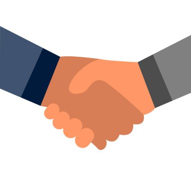 Beyefendiler Anlaşması El sıkışma İşareti Vektör Sembol Grafik Logo Tasarım Şablonu