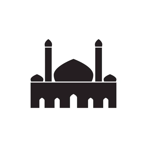 双塔轮廓清真寺自定义矢量图解设计 — 图库矢量图片
