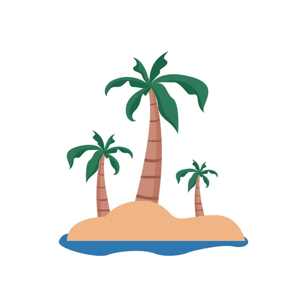 Plantilla Diseño Gráfico Ilustración Vectorial Iconos Verano Isla Playa Remota — Archivo Imágenes Vectoriales