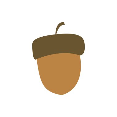Kurumuş Acorn Vektör Sembol Resimlendirme Grafik Tasarım Şablonu