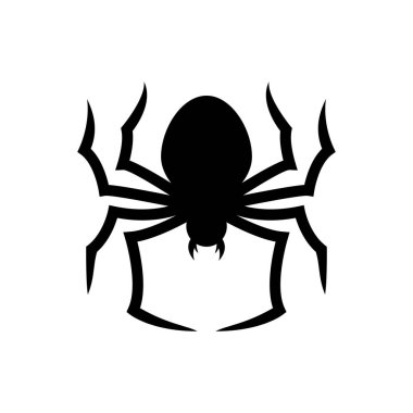 Cadılar Bayramı Örümcek Simgesi Vektör İllüstrasyon Grafik Tasarım Şablonu