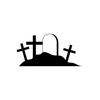 Cadılar Bayramı Mezarlığı Vektör Resmetme Grafik Tasarım Şablonu