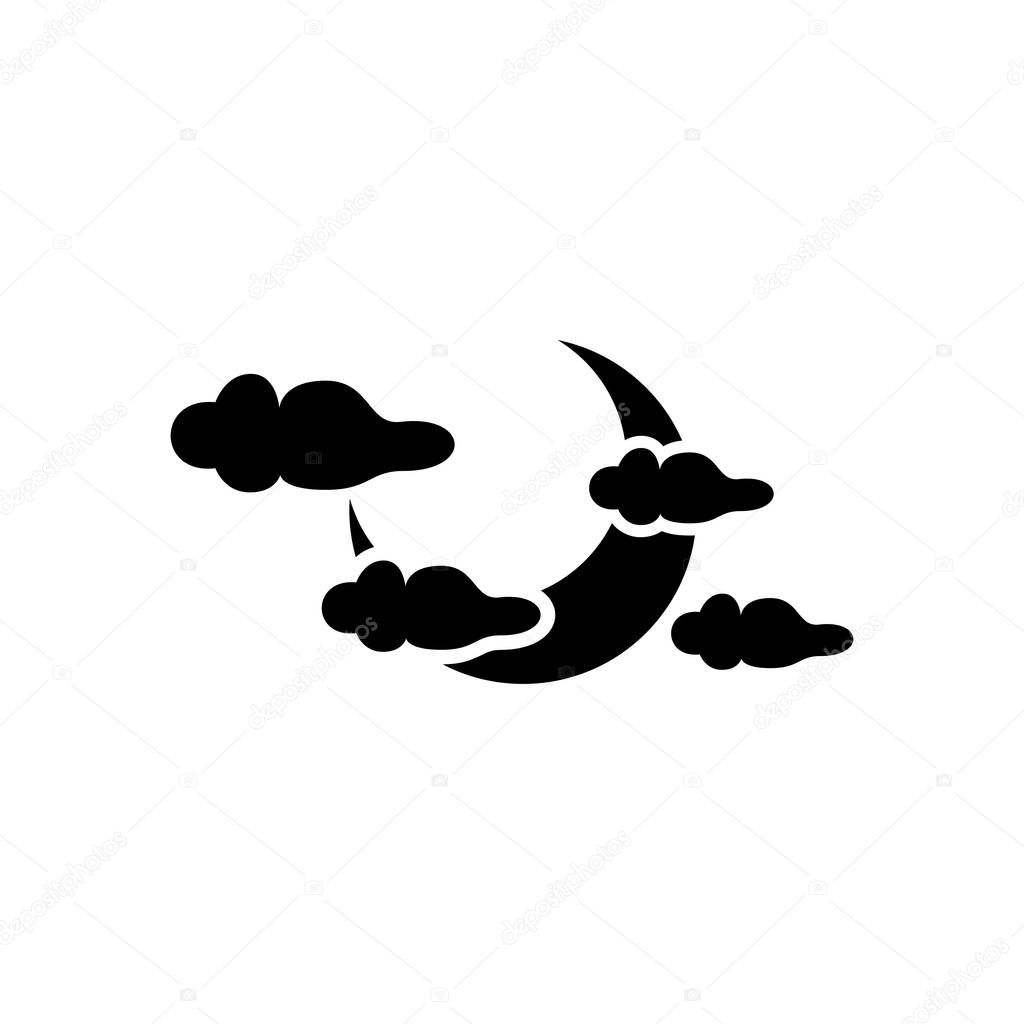 Halloween Sky Icon Vector Illustration Graphic Design Template