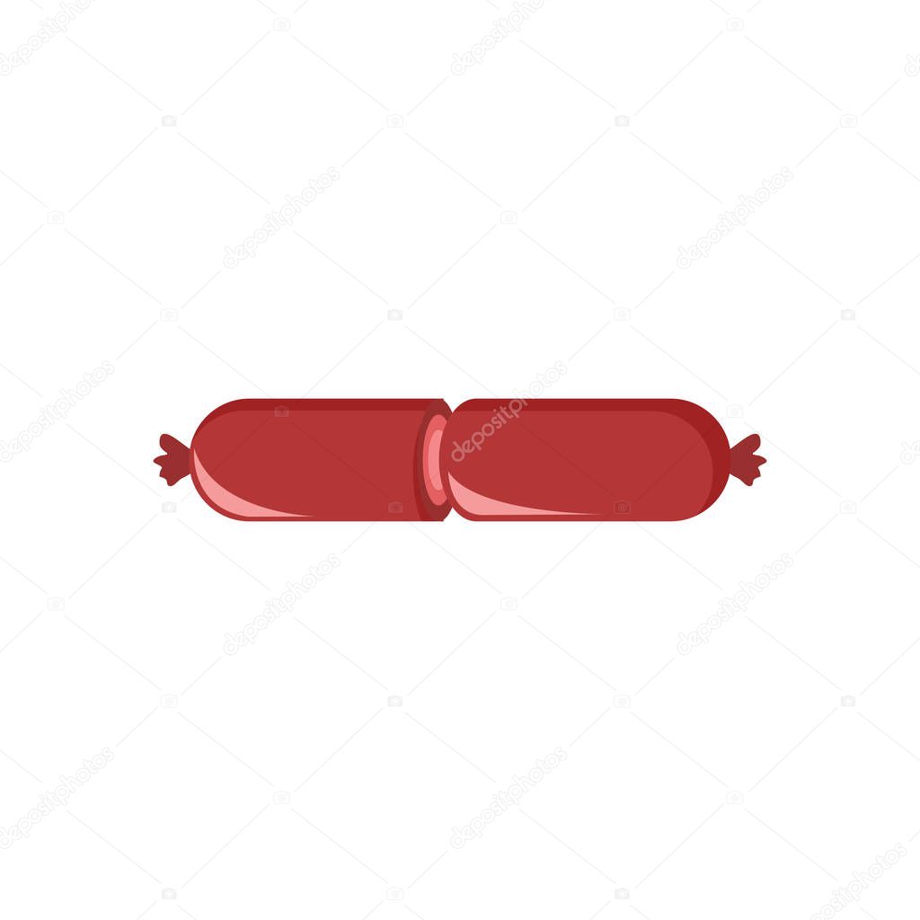 Cut Sausage Vector Icon Illustration Graphic Design Template